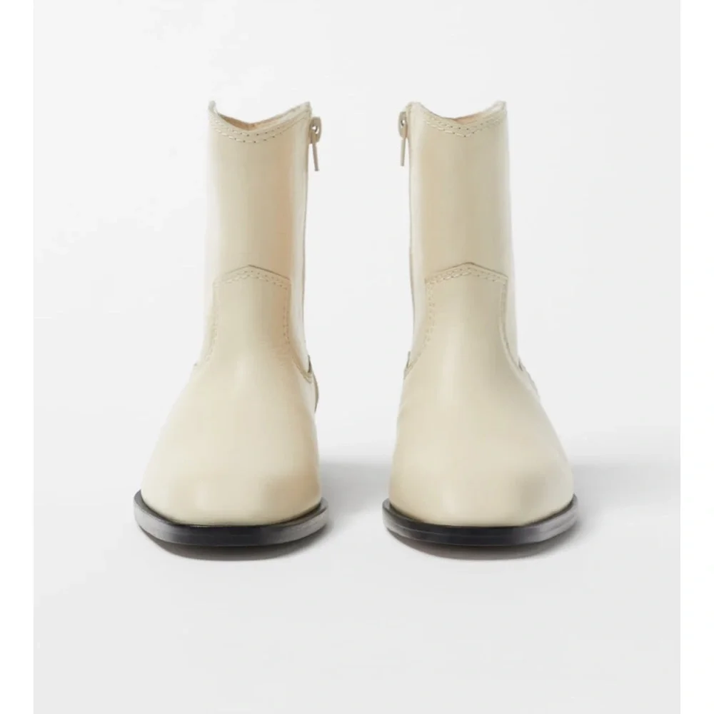 ZARA LIMITED EDITION KIDS/ LEATHER COWBOY ANKLE BOOTS